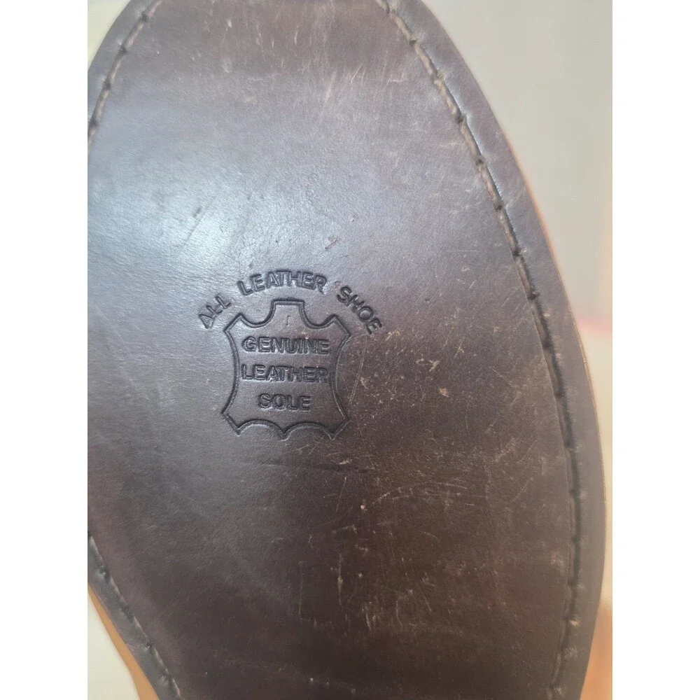 Vintage Mario De Gerard Mens Tan Leather Penny Loafers All Leather Size 10